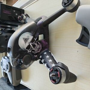 DJI FPV VR Drone with Skull Design - Black and Gray